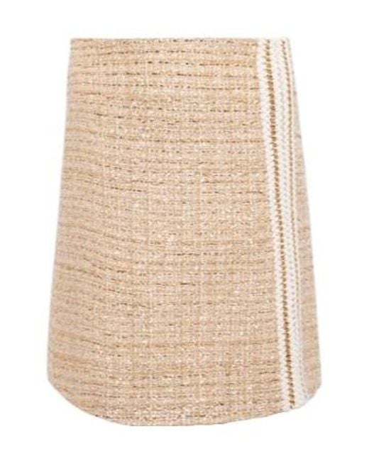 Giambattista Valli Natural Sequined Tweed Miniskirt