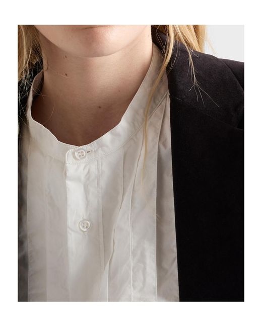Prada White Embroidered Long-Sleeved Shirt