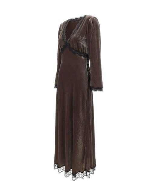 Rixo Brown Alesha Long Dress