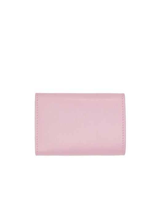 Jil Sander Pink Snap Wallet