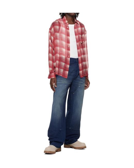 424 Blue Faded Panelled Jeans for men