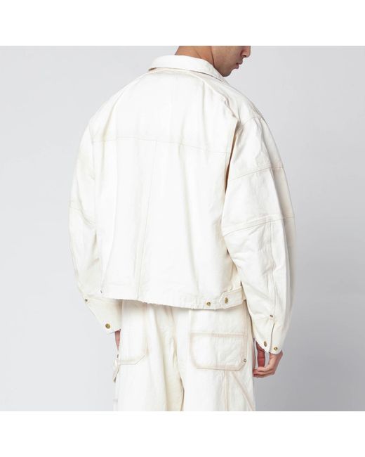 Willy Chavarria White Stockton Work Jacket for men