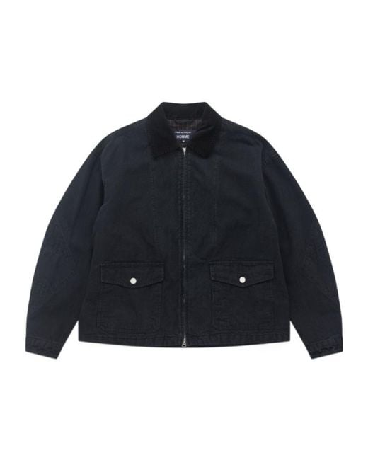 Comme des Garçons Blue Zip Jacket for men