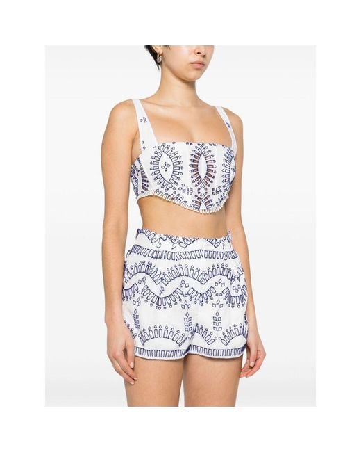Charo Ruiz Blue Hollowed Out Sling