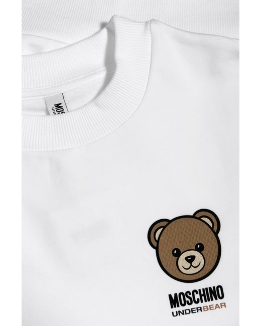 Moschino White Crew Neck Sweatshirt