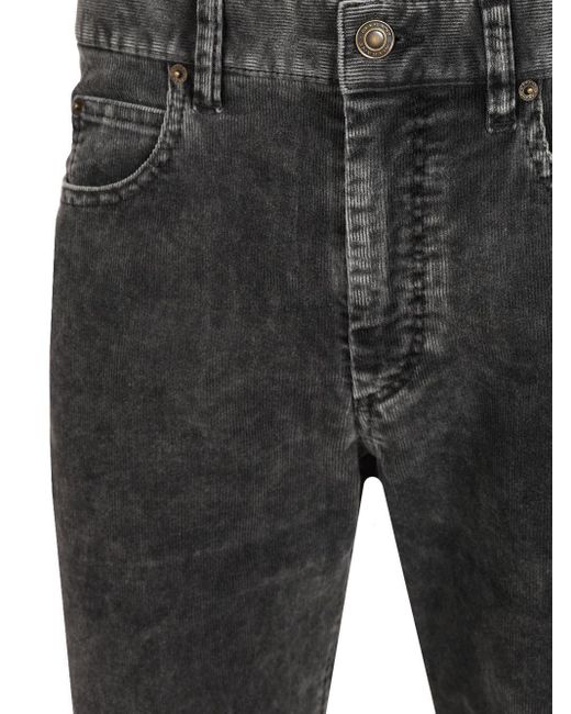 Isabel Marant Gray Logo-Patch Trousers for men