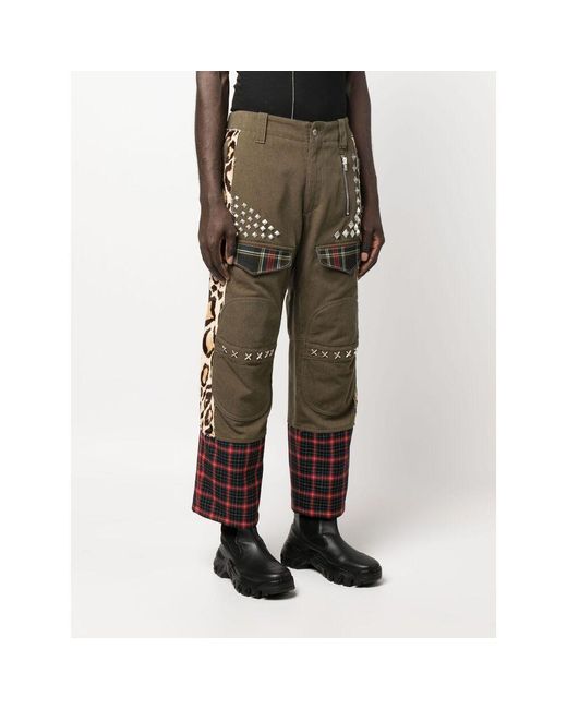Moschino Green Multi-Pocket Overalls for men