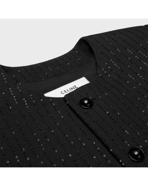 Céline Black Chelsea Jacket With Sequins