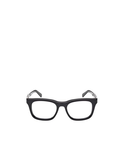 Moncler White Two-Tone Wayfarer-Frame Glasses for men