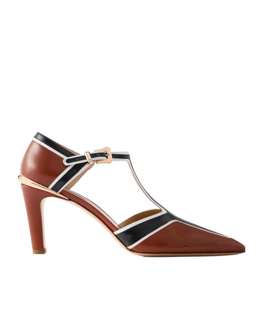 Gabriela Hearst Brown Indi Moto Leather Pumps