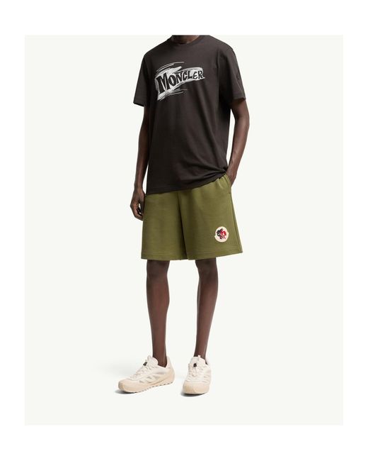Moncler Black Sketch Logo T-Shirt for men