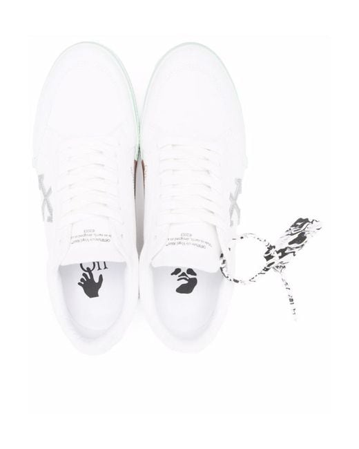 Off-White c/o Virgil Abloh White Low Vulcanized Eco Canvas Sneakers for men