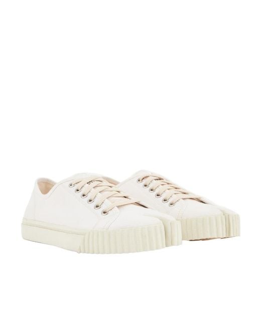 Maison Margiela White Tabi Toe Low-Top Sneakers