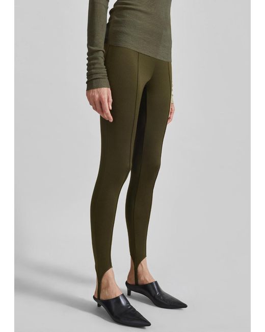 Frankie Shop Green Caserta Stirrup Leggings