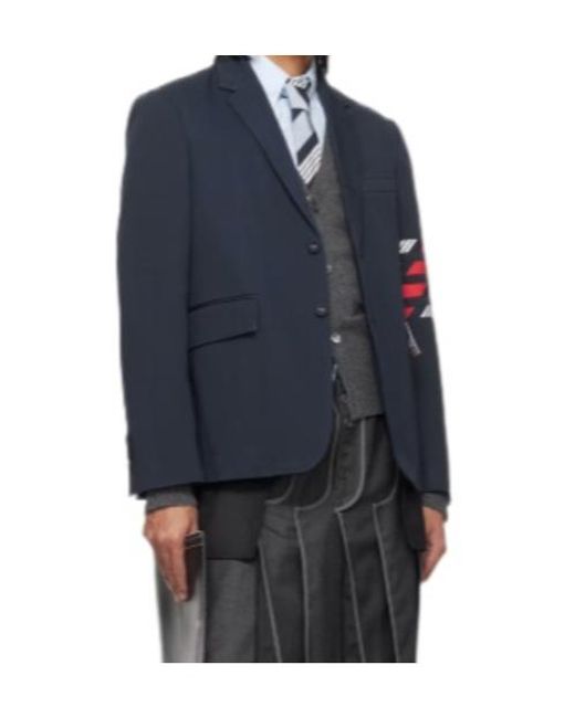 Thom Browne Blue Bar Single-Breasted Blazer for men