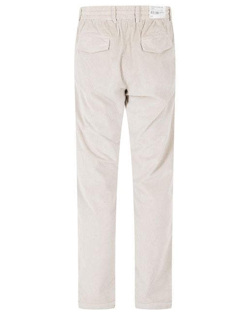 Eleventy Gray Pleated Drawstring Trousers for men