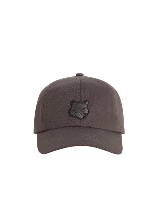 Maison Kitsuné Brown Maison Kitsuné Fox Patch Baseball Cap for men