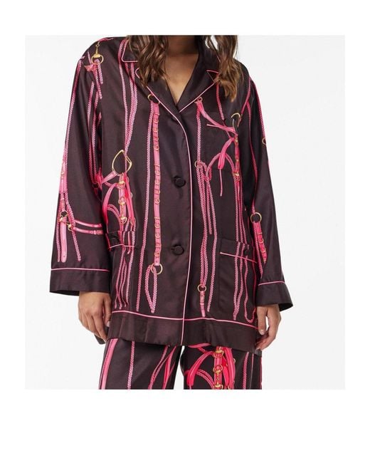 Gucci Red Flowing Short-Sleeve Patterned Shirt