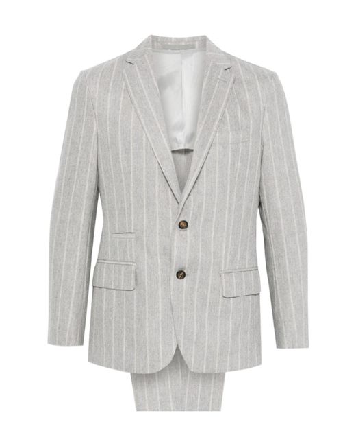 Eleventy Gray Long-Sleeved Suit for men