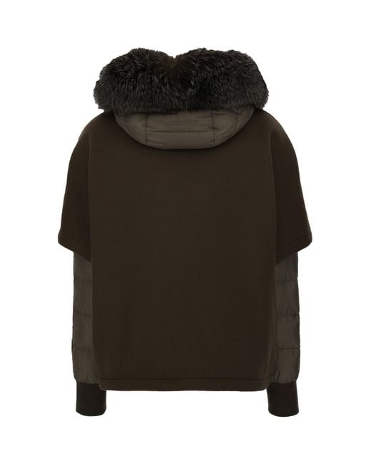 Moorer Black Long-Sleeve Hooded Down Jacket