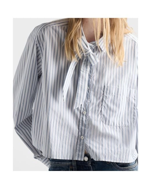 Prada White Striped Cotton Poplin Shirt