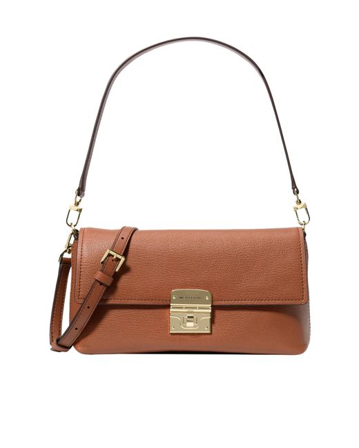 MICHAEL Michael Kors Brown Addie Medium Leather Convertible Shoulder Bag