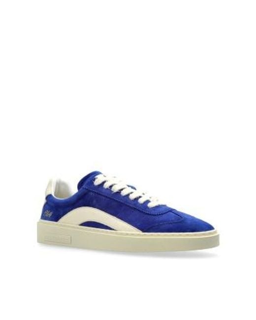 DSquared² Blue Round-Toe Lace-Up Sneakers for men