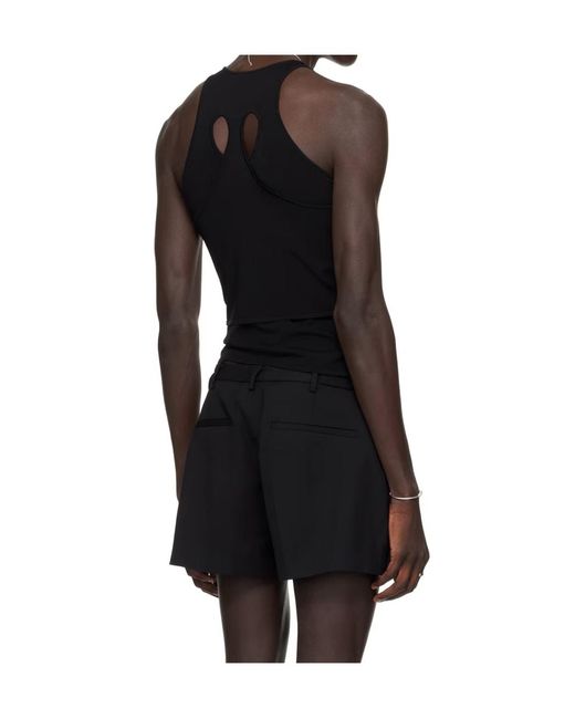 Dion Lee Black Mobius Loop Cut-Out Tank Top for men