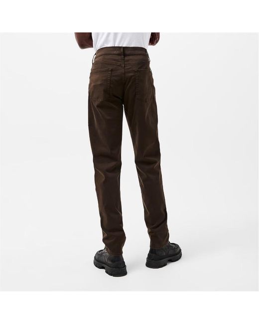 7 For All Mankind Black Slimmy Sateen Slim Fit Trouser for men