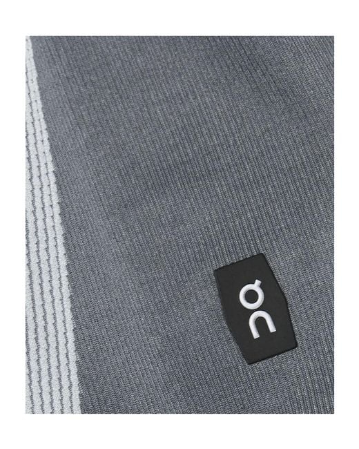 On Shoes Gray Studio Ribbed Stretch Recycled Shorts