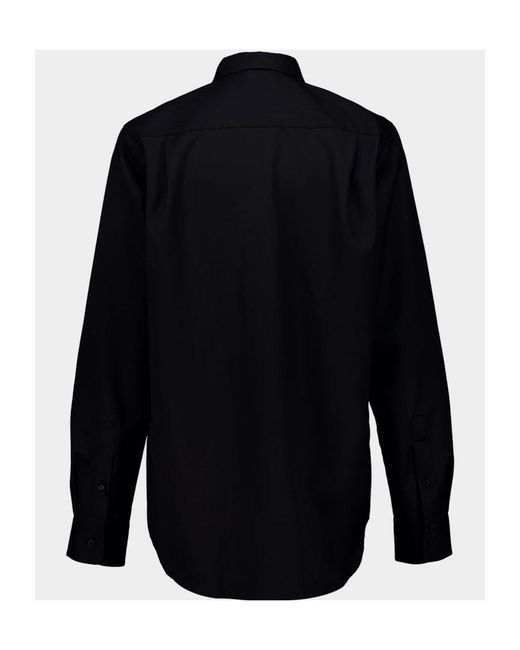 Auralee Blue Flap-Pocket Wool Shirt