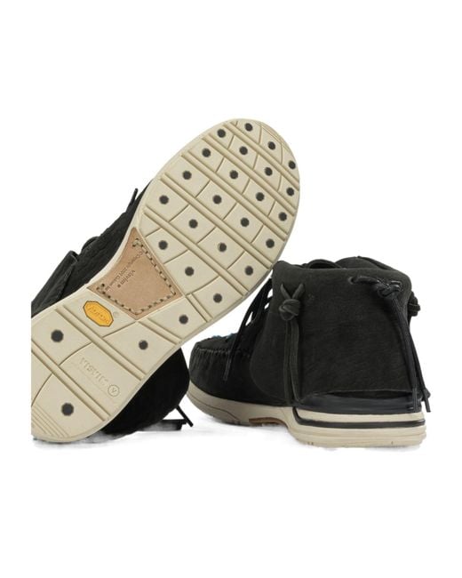 Visvim Black Lhamo Folk Lace-Up Ankle Boots for men
