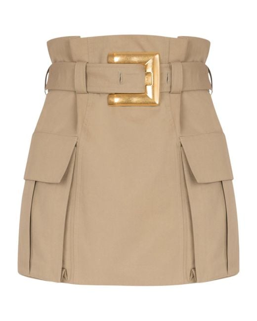 Balmain Natural Short Skirts