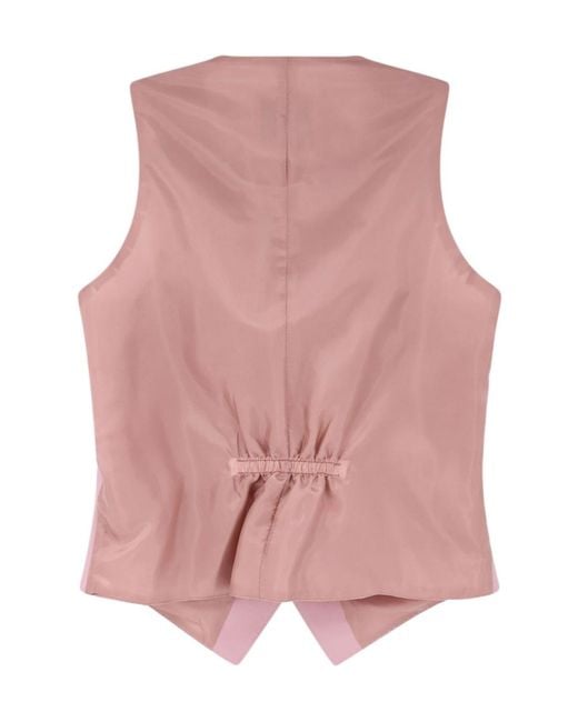 Tagliatore Pink Gail V-Neck Buttoned Blazer