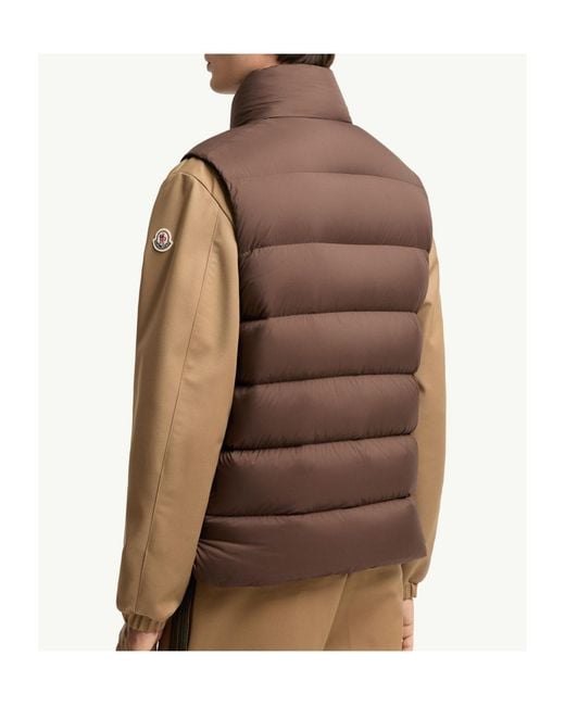 Moncler Brown Tibb Down Vest for men