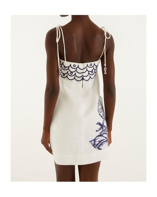 Farm Rio White Slip Dress