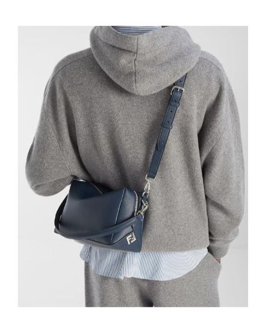 Fendi Blue Lui Medium Dark Leather Bag for men
