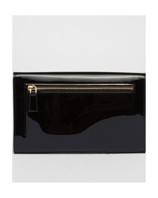 Prada Black Chain-Linked Clutch Bag
