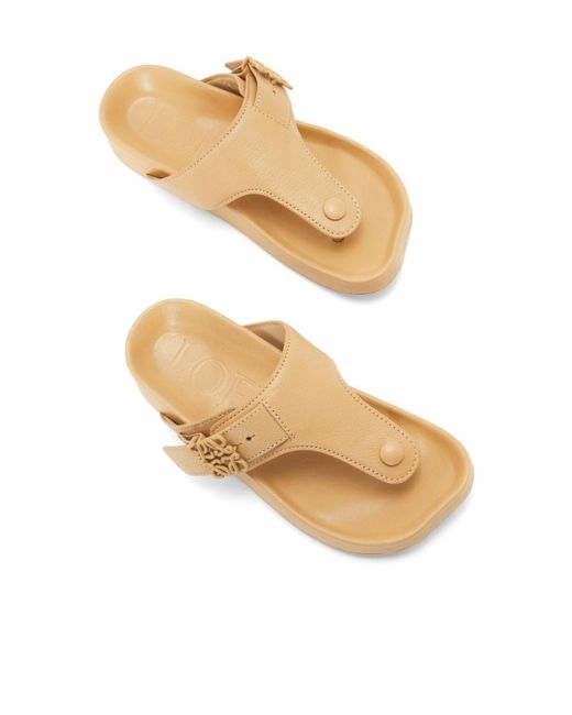 Loewe White Ease Toe Post Sandal