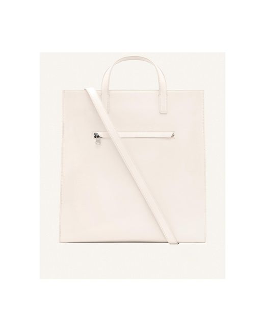 Courreges White Courrèges Heritage Naplack Tote Bag for men
