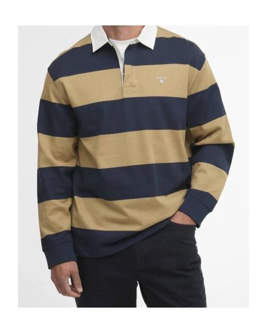 Barbour Blue Broome Rugby Shirt for men