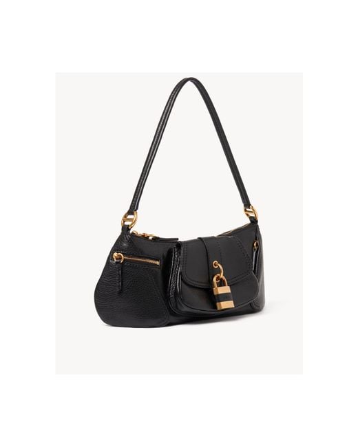 Chloé Black Chloé The 99 Lock Detailed Shoulder Bag