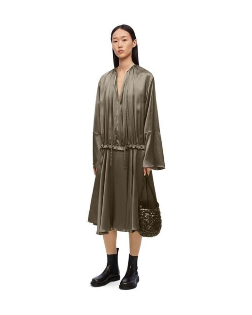 Loewe Natural Elasticated Waist Long Sleeved Tunic Dress