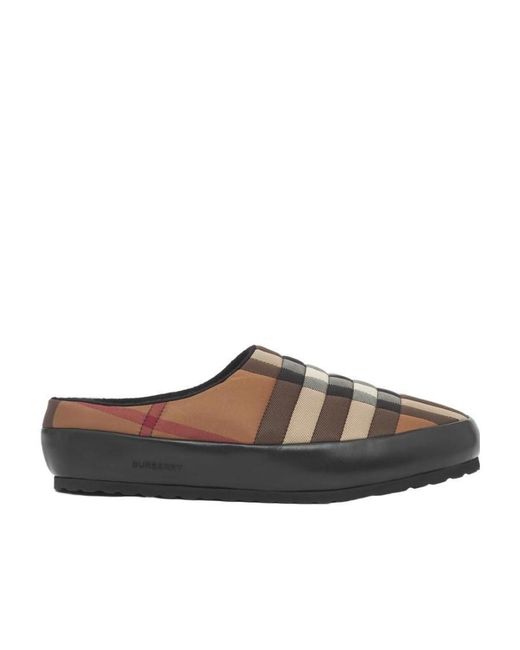 Burberry Brown Northaven Vintage Checked Slippers for men