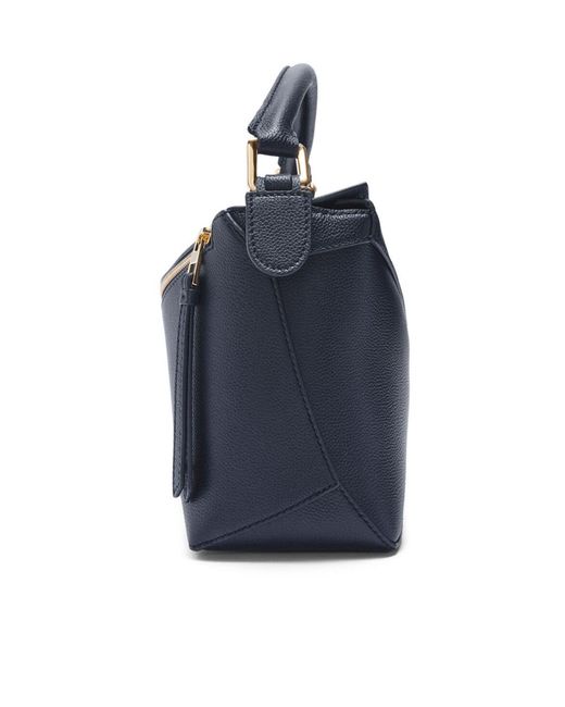 Loewe Blue Small Puzzle Bag