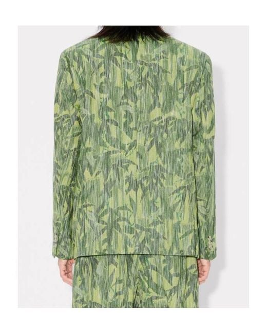 KENZO Green Chiku-Rin Camo' Tailored Jacket for men