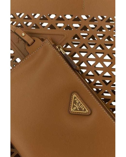 Prada Brown Logo Handbag