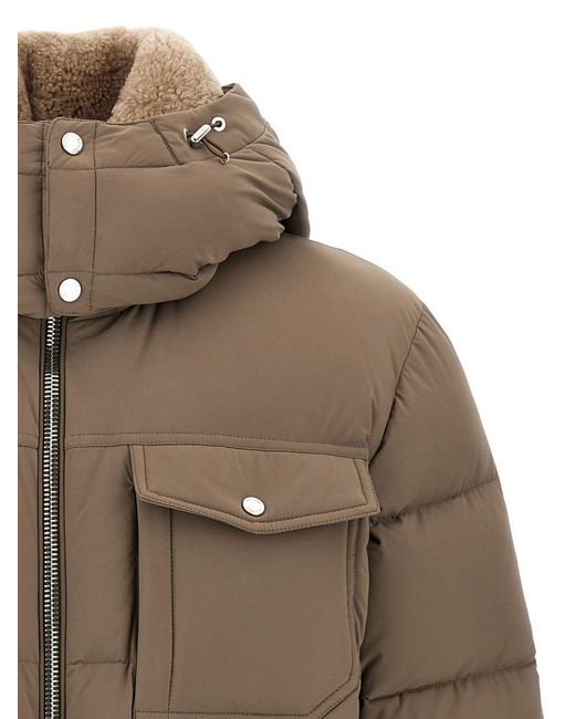 Moorer Brown Long-Sleeved Cotton Jacket for men