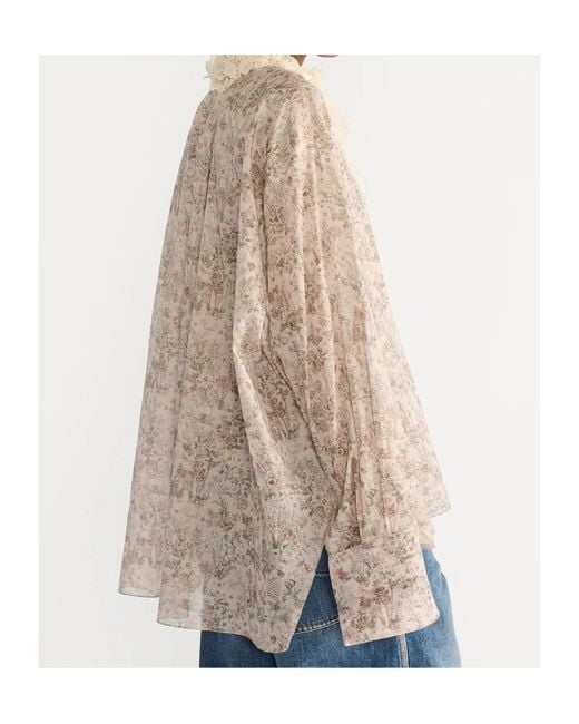 Dior Natural Blouse With Removable Ruched Collar