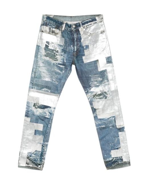 Acne Blue Multi-Pocket Casual Pants for men